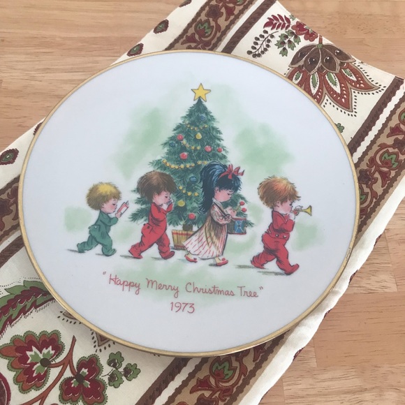 Vintage Gorham 1973 Moppets Christmas Holiday Plate Fine China First Edition - Picture 1 of 13